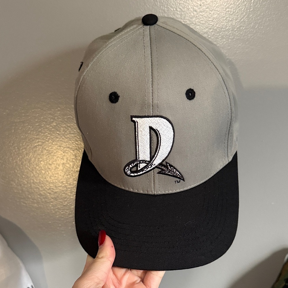 Gray and Black Baseball Cap with D Logo